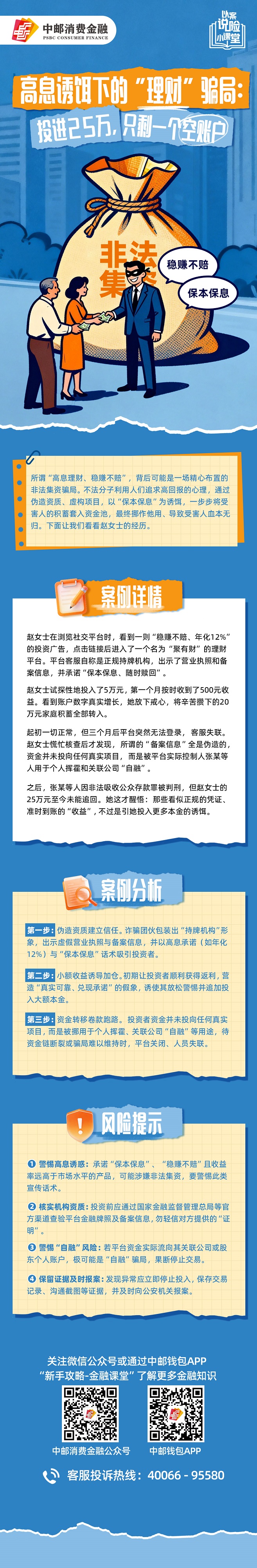 以案说险小课堂  高息诱饵下的“理财”骗局：投进25万，只剩一个空账户.jpg